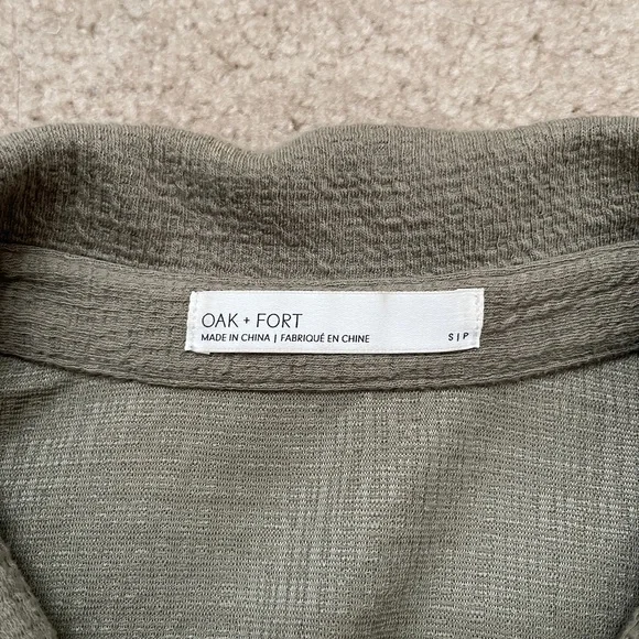 Olive Green Button-Up - Picture 4 of 5